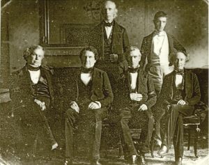 A photo of Polk with his cabinet